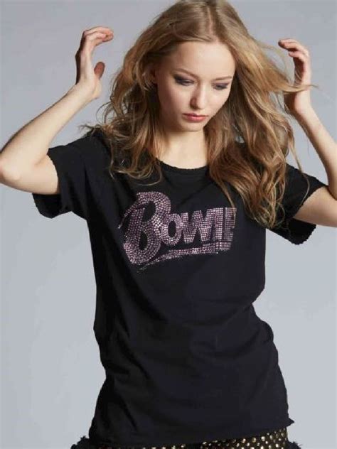david bowie logo fashion  shirt   recycled karmas  upscale  black label