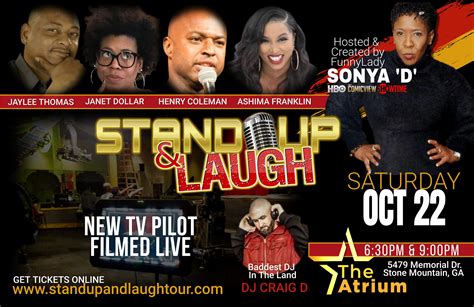 oct   stand  comedy show  tv taping stone mountain ga