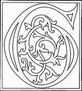 Alphabet Alfabeto Celtico Colorier Illuminated Blanca sketch template