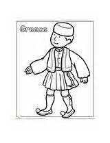 Coloring Pages Greek Culture Kids Traditional Worksheets African Clothing Around Colouring Education Sheets Cultural Costumes Detailed Worksheet Different Para Colorear sketch template