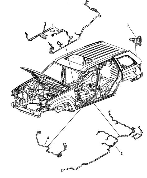 jeep grand cherokee wiring body mopar parts giant