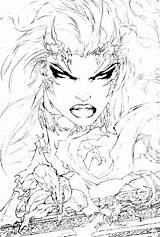 Witchblade sketch template