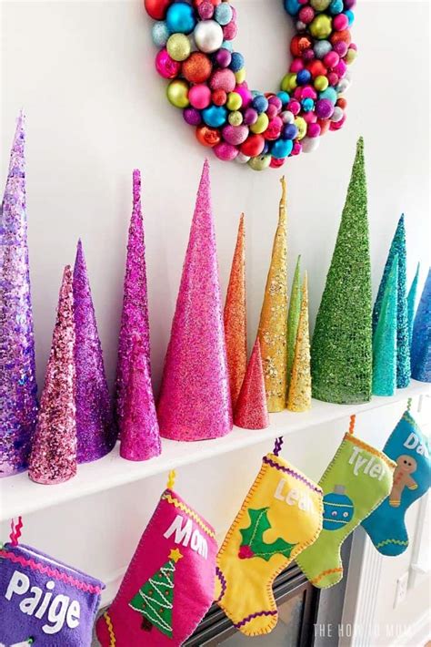 colorful diy christmas decorations merry bright    mom