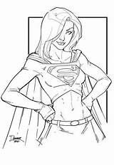 Coloring Pages Supergirl Line Printable Drawing Cartoon Sheets Girls Badass Superhero Superheroes Commissions Dc Deviantart Character Popular Enjoy Colouring Kids sketch template