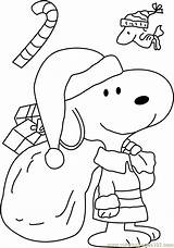Snoopy Coloring Santa Christmas Pages Dressed Color Coloringpages101 Cartoons Pdf sketch template