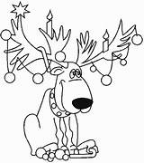 Coloring Christmas Deer Pages Year Happy Supercoloring Printable Kids Colouring Moose Clipart Kleurplaat Color Sheets sketch template
