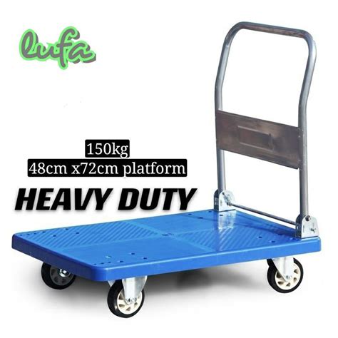 kg heavy duty plastic platfrom trolley shopee malaysia