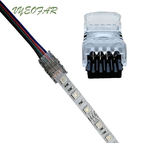 pcs pin  pin  pin led strip connector  wire connector  mm mm mm rgb rgbw
