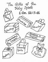 Spirit Gifts Holy Coloring Spiritual Pages Lds Color School Gift Sunday Catholic Sheets Crafts Clipart Kids Ccg Ghost Clip Children sketch template