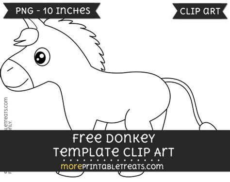donkey template clipart