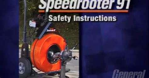 general pipe cleaners speedrooter  instructional video cleaner