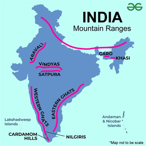 mountain ranges india map anetta mathilda