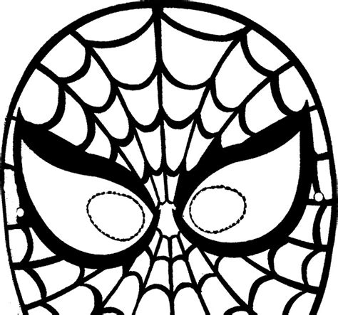 Spider Man Face Outline