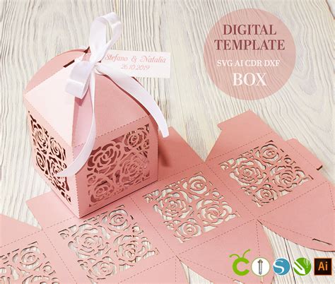 treatbox  svg diy gift box template paper box template svg