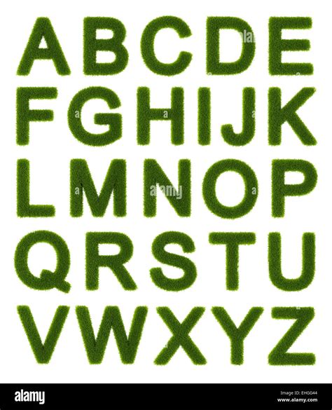 green alphabet capital letters stock photo alamy