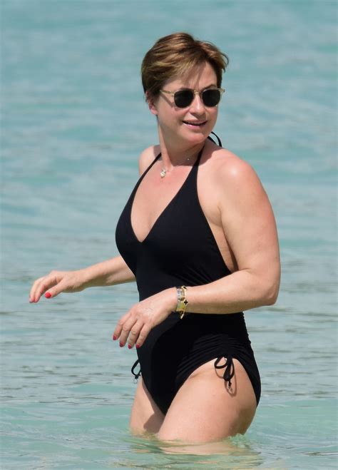 Emma Forbes Was Spotted In A Classic Swimsuit On The Beach