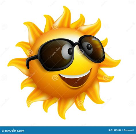 summer sun face  sunglasses  happy smile stock vector image