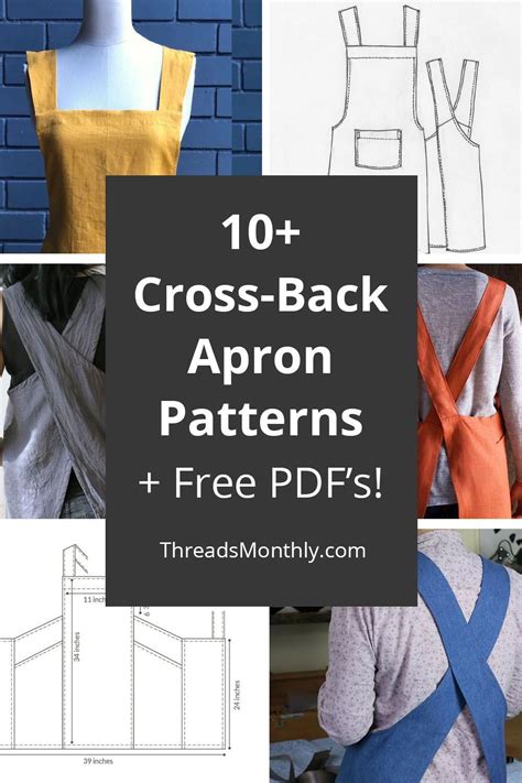 cross  apron sewing patterns tutorials  printable pdfs