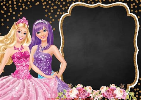 Free Printable Barbie Birthday Invitation Templates