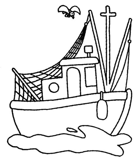 traditional fishing boat coloring pages kids play color