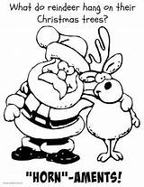 Coloring Christmas Jokes Joke Pages Kids Inspirational Printable Printables Games Reindeer sketch template