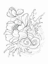 Coloring Tattoo Pages Printable Getcolorings sketch template