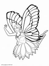 Barbie Coloring Pages Mariposa Print Printable Fairy Princess Girls Gif Clipartmag Printing Popular sketch template