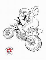 Coloring Mario Pages Kart Popular sketch template