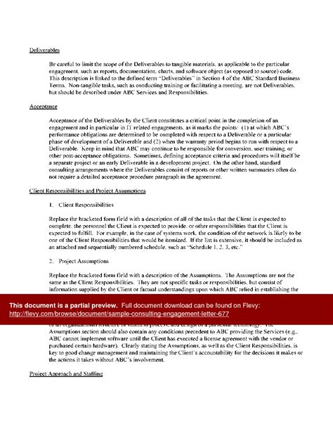 word template sample consulting engagement letter  page word