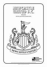 Pages Soccer Logos Clubs Coloring Logo Newcastle Cool Everton Manualidades Kolory sketch template