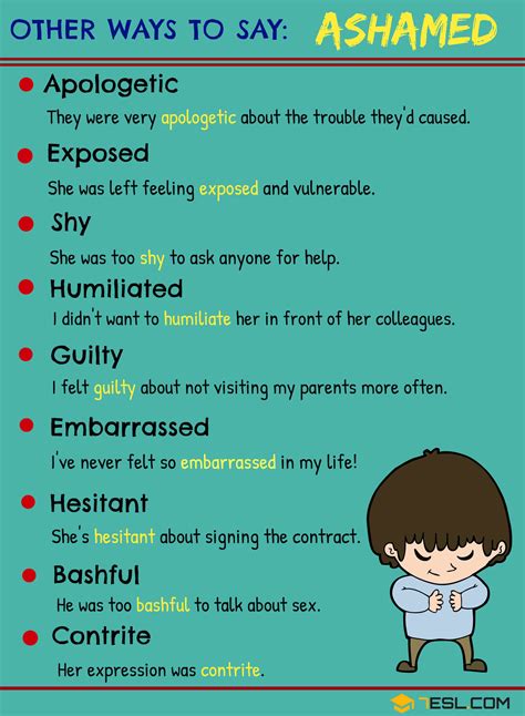 Another Word For “ashamed” 95 Synonyms For “ashamed” In English