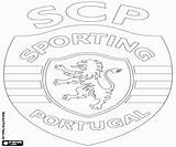 Sporting Portugal Emblem Coloring Football Pages Porto Logo Benfica Fc Championship Emblems Portuguese Badge sketch template