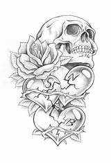 Tattoo Tattoos Drawings Skull Zeichnungen Chicano Vorlagen Coloring Motive Tatto Totenköpfe Zeichnen Bilder Graffiti Besuchen Visit Schöne Tatuajes Von Template sketch template