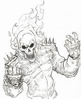 Rider Ghost Coloring Pages Drawings Printable Drawing Sketch Sketches Kids Color Google Print Chrisozfulton Marvel Search Deviantart Sheets Comic Pencil sketch template