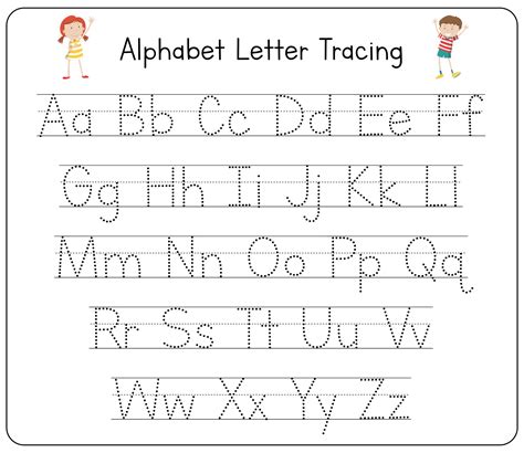 abc tracing worksheets printable