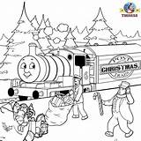 Train Christmas Thomas Coloring Sheets Kids Pages Drawing Children Colouring Xmas Tank Percy Engine Printable Print Friends Color Seasons Book sketch template