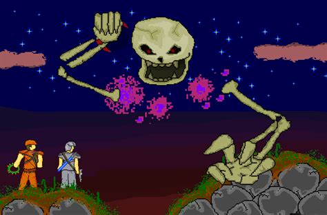 Image Players Facing Skeletron By Ztg Png Terraria