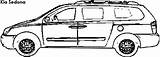 Kia Sedona Entourage Hyundai Vs Compare Car Coloring Minivan Gif Second sketch template