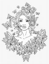Colouring Pages Girl Teens Coloring Woman Adults Medium Pngitem Transparent Size Popular sketch template