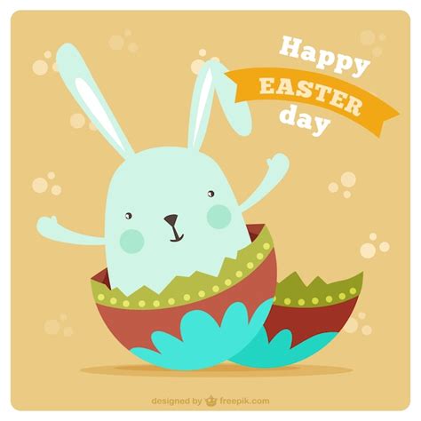 vector hand drawn funny easter bunny
