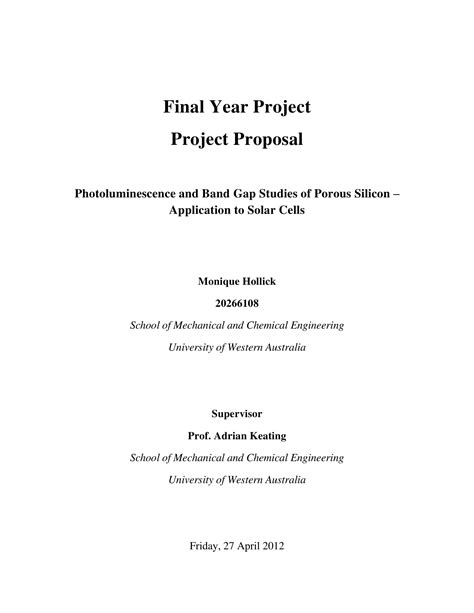 final year project proposal  examples format  examples