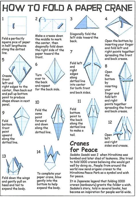 origami crane instructions origami pinterest origami cranes