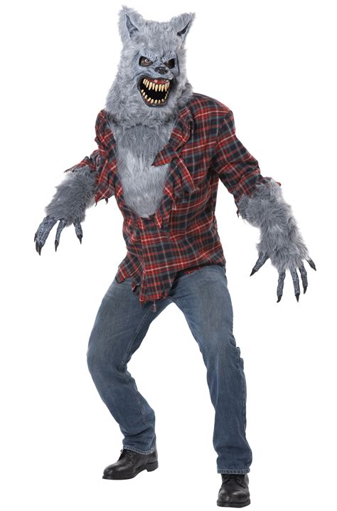 big bad wolf gray lycan werewolf adult costume ebay