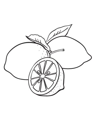 lemon coloring page coloring pages food coloring pages coloring