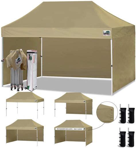 eurmax  ez pop  canopy tent commercial instant canopies   removable zipper
