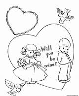 Mine Coloring Valentine Pages Will Printable sketch template