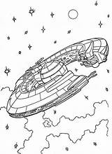 Spaceship Line Drawing Coloring Getdrawings sketch template