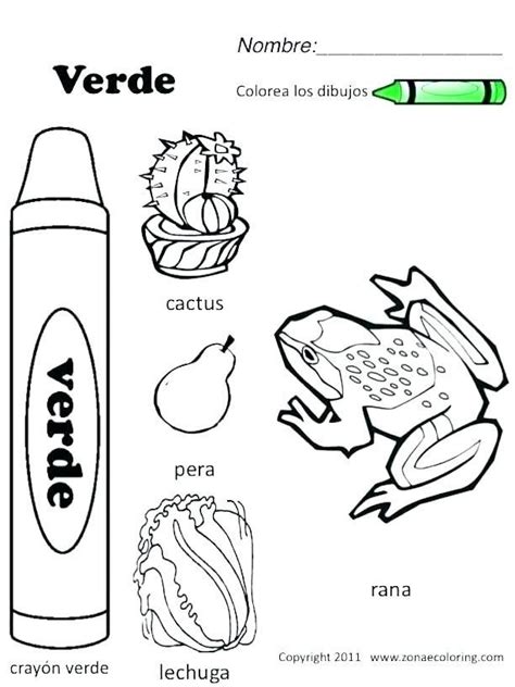 spanish kindergarten worksheets   color worksheets