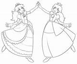 Peach Daisy Coloring Princess Pages Mario Rosalina Super Print Toadstool Baby Lineart Princes Color Printable Ver Two Bros Getcolorings Sheets sketch template