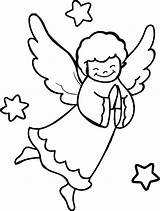 Angel Coloring Prayer Wecoloringpage Pages sketch template